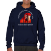 Repetition Doesn't Make It True Hoodie with orange parrot