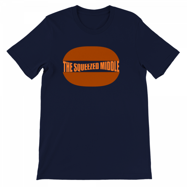 the squeezed middle unisex tee